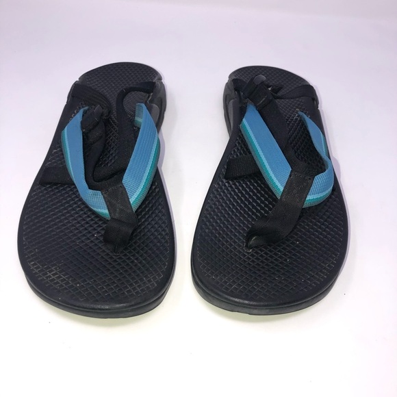 𝅺Women chaco blue/black slide sandals size 9 - Picture 2 of 4